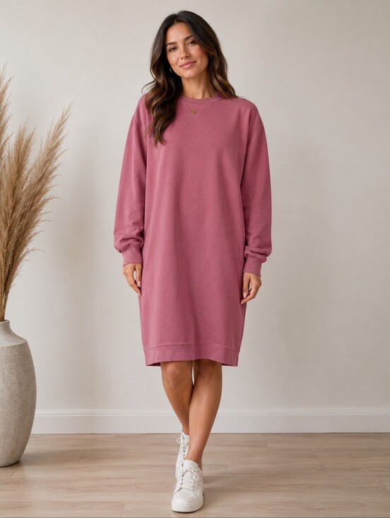Ekrutex Dresses & Skirts - Ekrutex Dusty Rose Sweater Dress Size XL